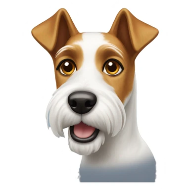 Fox terrier dog emoji sticker