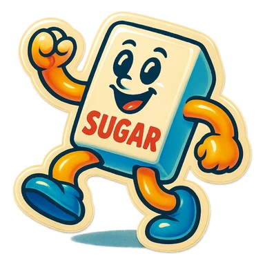 A sticker of Dancing Sugar sticker