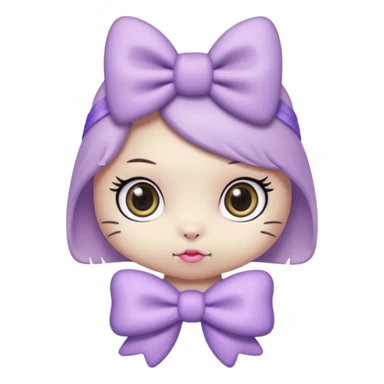 hello kitty in lilac colors sticker