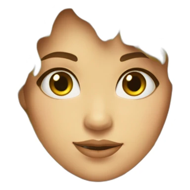 Chica pelo moreno ojos verdes abrazando chica rubia con rizos sticker