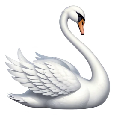 Swan with bow sticker