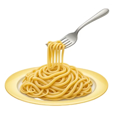 golden fork with a spaghetto around it sticker