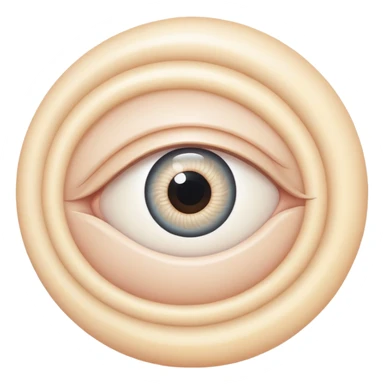 Single eye with spiral dizzy effect sticker