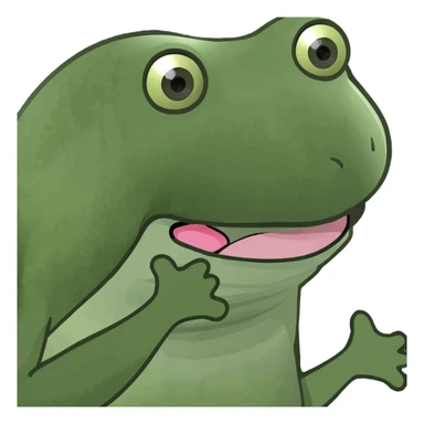 Tongue out with hands to the sides  sticker