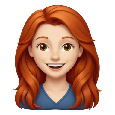 Long haired redhead winking  sticker