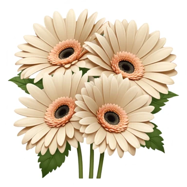 light beige Gerbera flowers  sticker