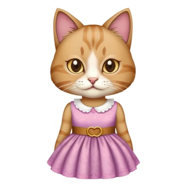 Gato con un vestido sticker