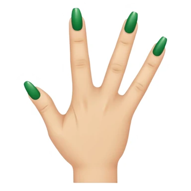 one finger green nail art sticker