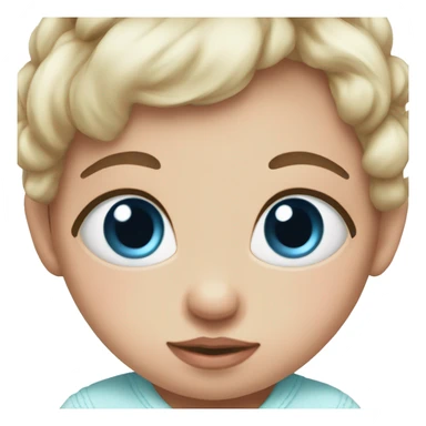 newborn baby girl with blue eyes sticker