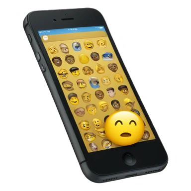 yellow iphone with messenger on screen sticker