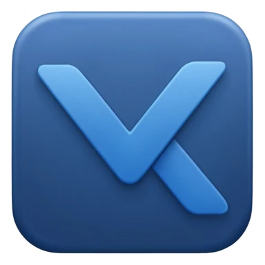 Dark blue checkmark for social media. sticker