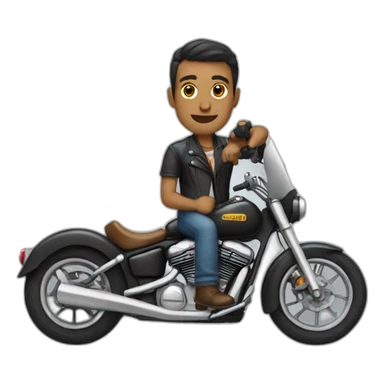 Hombres con moto sticker