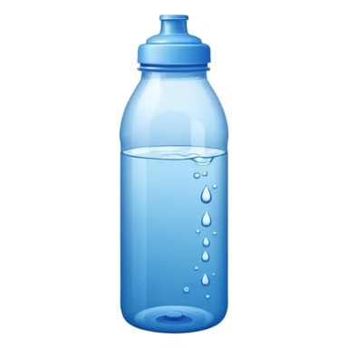 drink bottle, blue, no face sticker