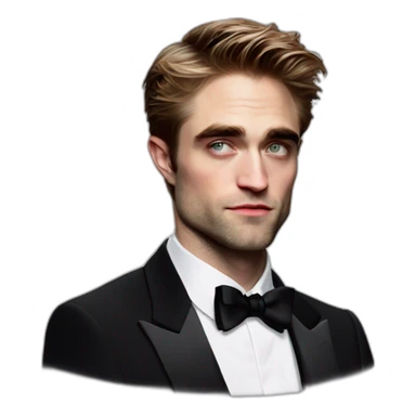 Robert Pattinson in a tuxedo red eyes sticker