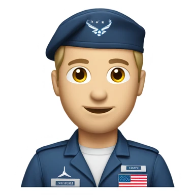 United States, Air Force military mechanic Caucasian male sticker