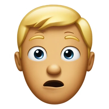 A shocked emoji that’s also confused  sticker