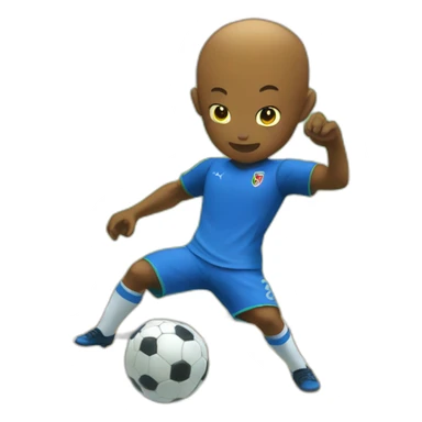 majin bu playing soccer sticker
