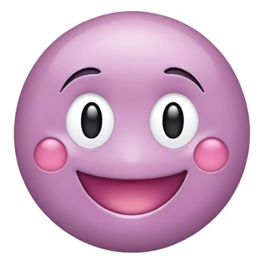 cute mauve smiley face sticker