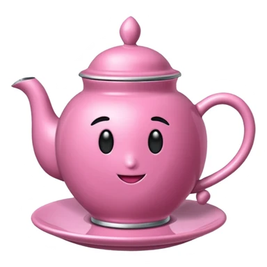 pembe çaydanlık sticker