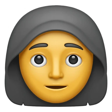 Single dark-gray Roman sanpietrino emoji, minimal and rounded sticker