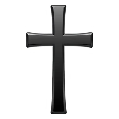 christan cross black sticker