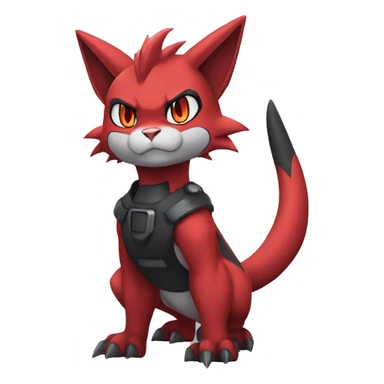  Kawaii Edgy Cool Beautiful Guilmon-Torracat-Zoroark full body sticker