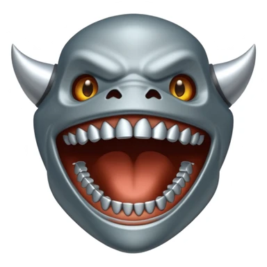 metallic jaw with teeth sticker