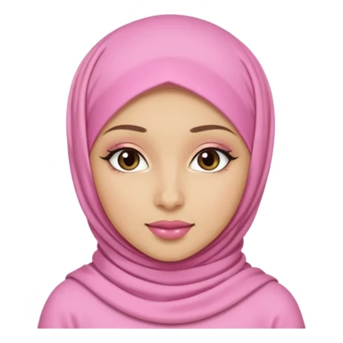 hijabi muslim girl with pink and coquette outfit sticker