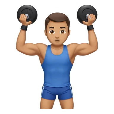 blue shorts man doing kettlebell swings sticker