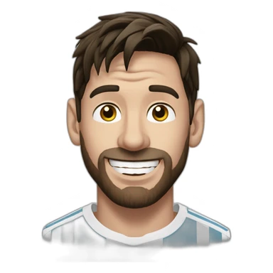 Leonel Messi festejando sticker