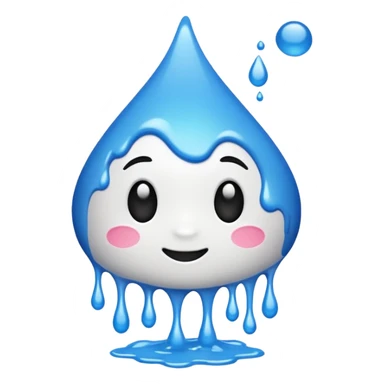 A glossy white paint splash sticker