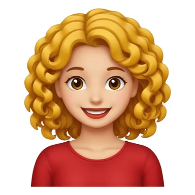 Una chica morena de cabello rizado sticker