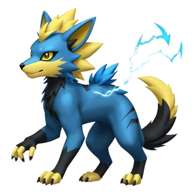 Zeraora-Luxray-Fakémon-hybrid-creature (full body)  sticker