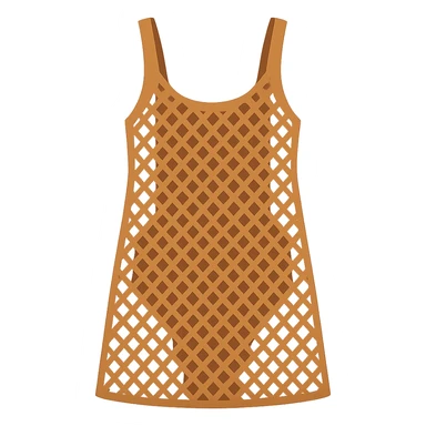 flat vector crochet swim coverup dress sticker