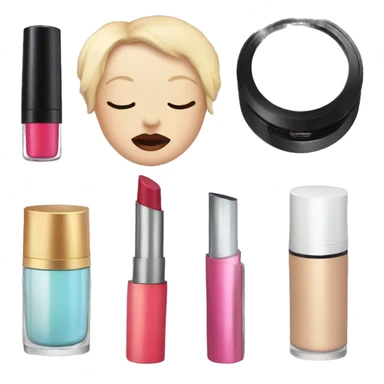 Makeup compact and lipstick sticker