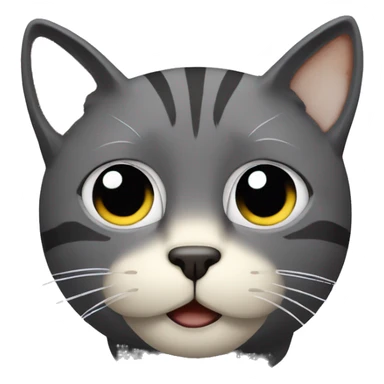 Gato restregando cabeza en mano sticker