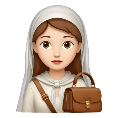 Woman + veil + satchel. sticker