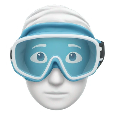 Snorkel eye mask light blue sticker