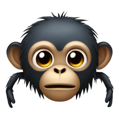 Monkey head and spider body sticker