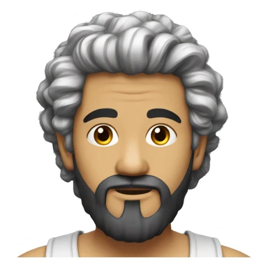 Cheveux boucles moyen orient homme sticker