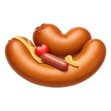 make love-shaped sausages sticker