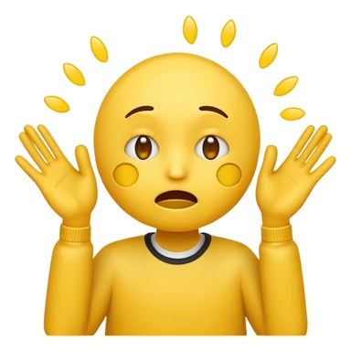 distraught yellow emoji face with hands thrown up in defeat  sticker