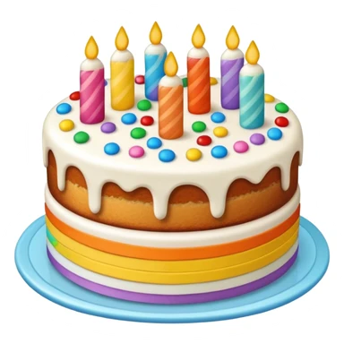  cake with colorful sprinkles inside of the cake sticker