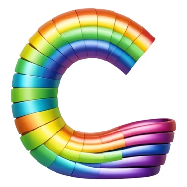 rainbow slinky sticker