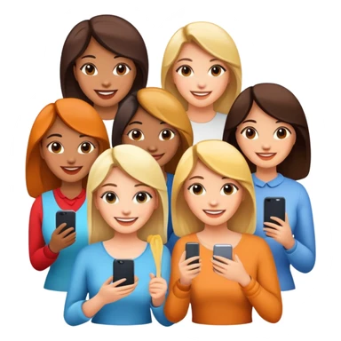 group of beautiful women  sticker