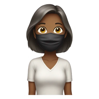 girl wearing mask sticker
