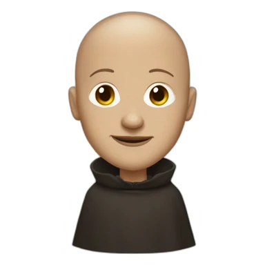 luther as monk with 40 years and white skin sticker