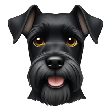 Black miniature schnauzer  sticker