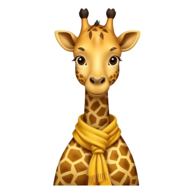 Giraffe with yellow Scarves sticker