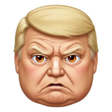 uSE THIS AS A REFERENCE PICTURE TO CREATE AN ANGRY, ELDERLY, OBESE DONALD TRUMP EMOJI sticker